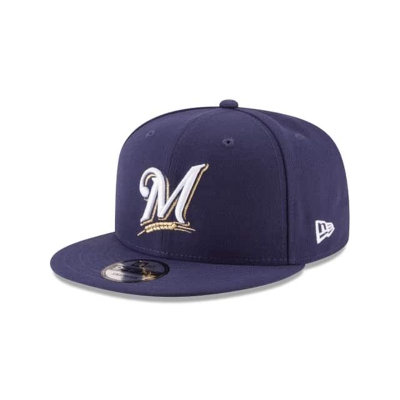 Sapca New Era Milwaukee Brewers MLB Team Color Basic 9FIFTY Snapback - Albastri